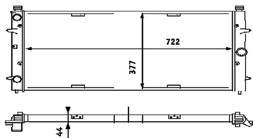 VW Radiator 701121253K - Behr 376714481